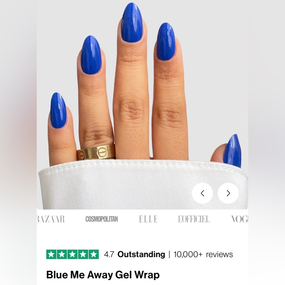 NEW Sassy Saints Gel Nail Wraps BLUE ME AWAY